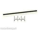 Разъем PLS-40 штекер шаг 2.54мм высота 11.2мм gold черный