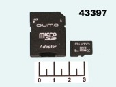 Карта памяти micro SD 8Gb + адаптер SD Qumo