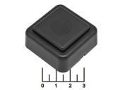 Кнопка для электрозвонка черная квадратная (клавиша черная квадратная) В31-01