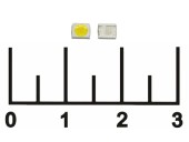 Светодиод LED 1.5W 9V 2835 4000K SMD (мал.конт +)