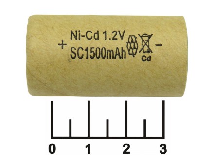 Аккумулятор 1.2V 1.5A Ni-CD (010198M(1.2/1.5/42))