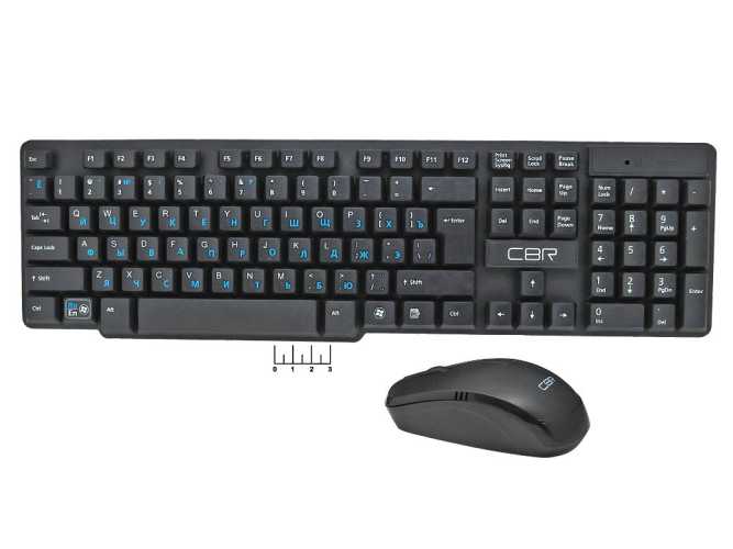 Комплект клавиатура+мышь USB беспроводной CBR 720W (черный)