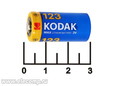 Батарейка CR123A 3V Kodak Max