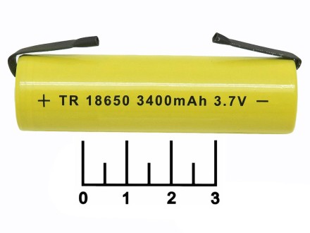 Аккумулятор 3.7V 3.4A 18650 TR с выводами LTP-15 (A4012)