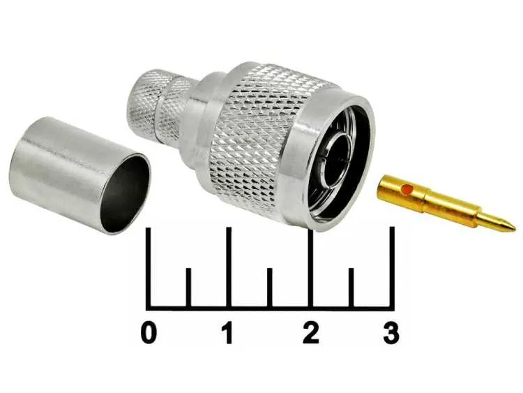 Разъем N штекер обжимной RG-213 (N-C8P) купить оптом и в розницу в интернет-магазине Электронные компоненты