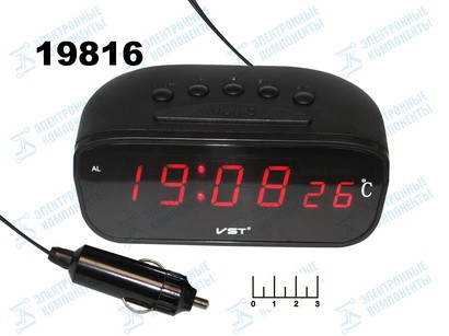 Часы цифровые VST-803C-1 красные