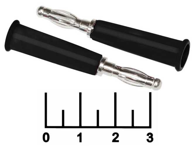 Клемма банан штекер под пайку черная (10-0068A)