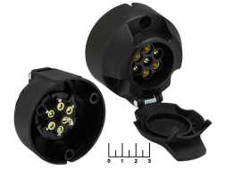 Разъем 7pin гнездо на корпус (для прицепа) AIRLINE ATE-21