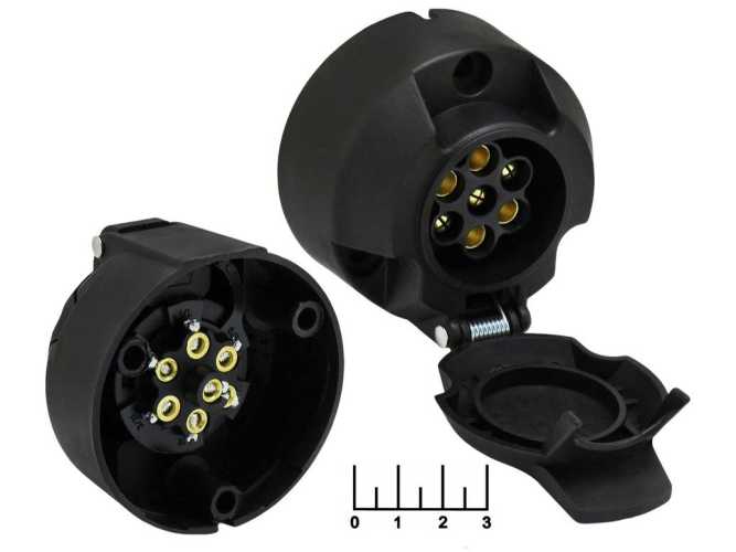 Разъем 7pin гнездо на корпус (для прицепа) AIRLINE ATE-21