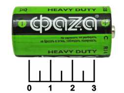 Батарейка C-1.5V Фаза Heavy Duty R14 (С)