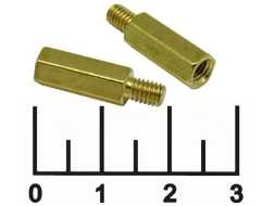 Стойка DA7M4X15 винт-отв (латунь)