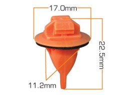 Клипса крепежная d-11.2мм KJ-2224S