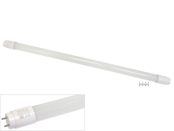 Лампа светодиодная T8 10W G13 4000K белый (605мм) Ecola CL8V10ELY