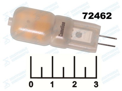 Лампа светодиодная 12V 2.5W G4 3000K белый теплый Camelion LED2.5-JC-SL