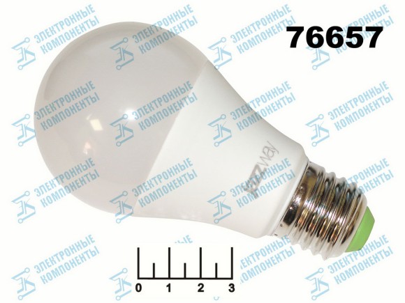 Лампа светодиодная 220V 10W E27 3000K белый теплый A60 Jazzway диммируемая