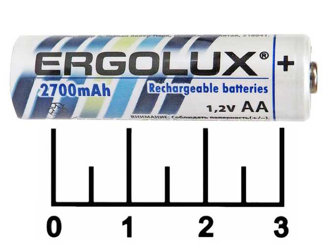 Аккумулятор AA 1.2V 2.7A Ergolux Ni-MH (АА)