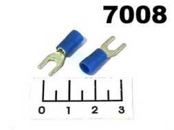 Клемма U-образная 4мм синяя