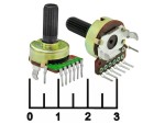 Резистор переменный 2*20 кОм A (6+1pin) F-166KP (+69)