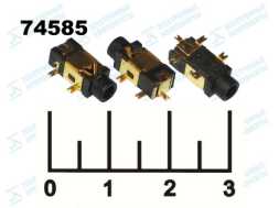 Разъем AUD 2.5 гнездо стерео на плату gold HJ01-HJ10