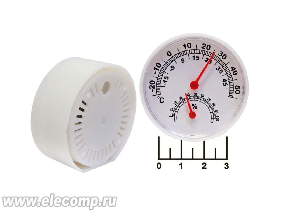Термометр-гигрометр биметаллический (-20...+50C) 473-044