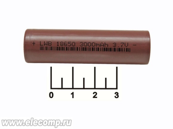 Аккумулятор 3.7V 3A 18650 LWB (A062)
