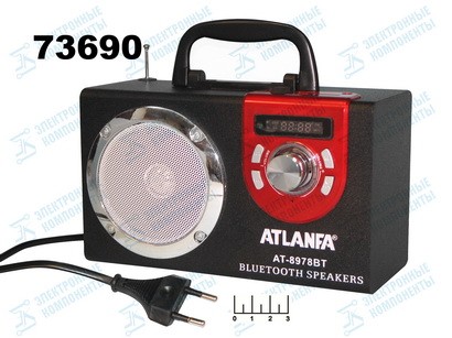 Радиоприемник Atlanfa AT-8978BT + USB/micro SD,bluetooth