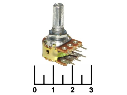 Резистор переменный 2*5 кОм 16K2 KC (+51) (WH148-2)