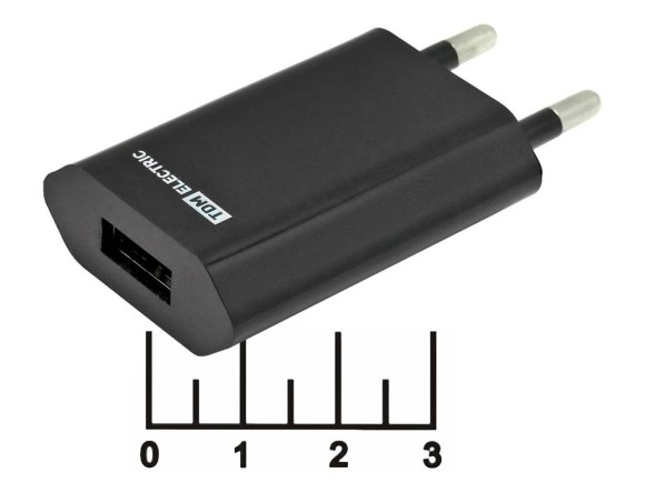 Сетевое зарядное устройство USB 5V 1A TDM (черный) (SQ1810-0002)