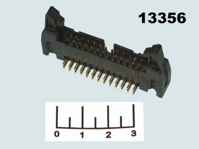 Разъем 26pin штекер на плату шаг 2.54мм с фиксацией (IDCC-26MR)