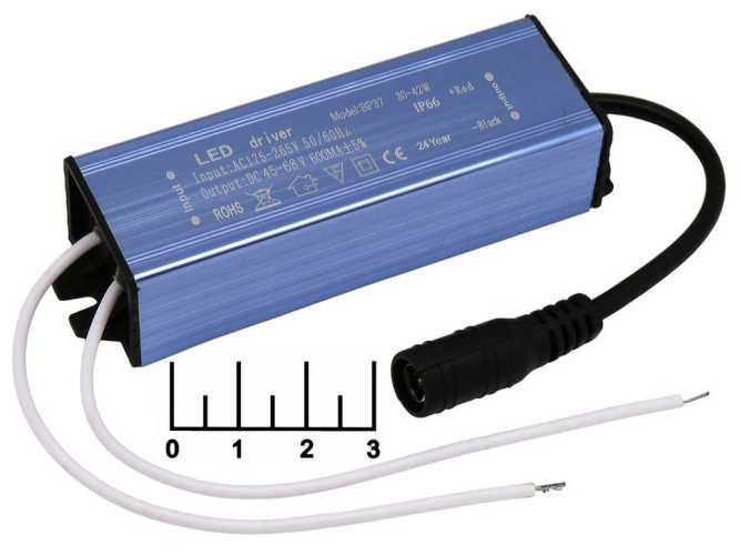 Драйвер светодиода 600mA/45-68VDC 175-265VAC BP37 30-42W IP66