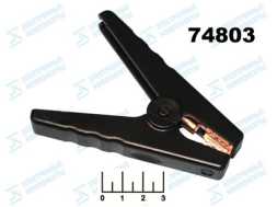 Зажим крокодил L-95 черный изолированный пластик