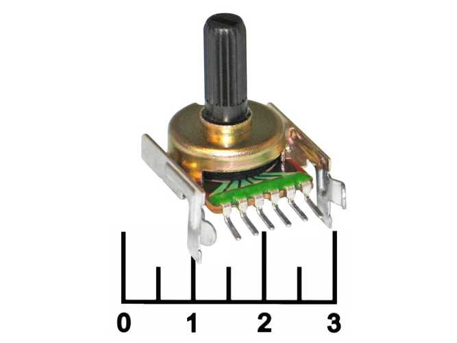 Резистор переменный 2*50 кОм B F-166K (+63) (4637B)