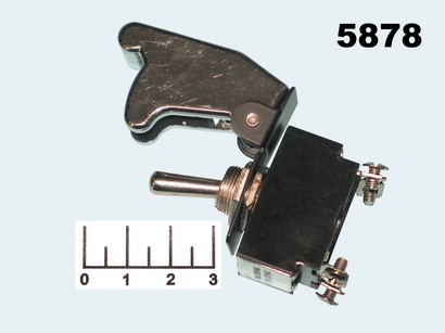 Тумблер 250/6 KN3B-201A хром 4 контакта с защитой (SAC-01)