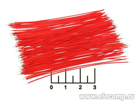 Соединительный провод 80мм красный (100 штук)
