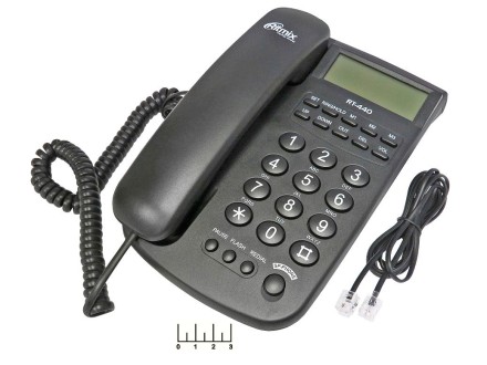 Телефон проводной Ritmix RT-440 (черный)