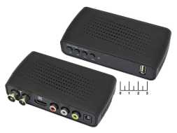 Ресивер цифровой телевизионный DVB-T2C Орбита OT-DVB26 + медиаплеер  (шнур 3RCA-3RCA)