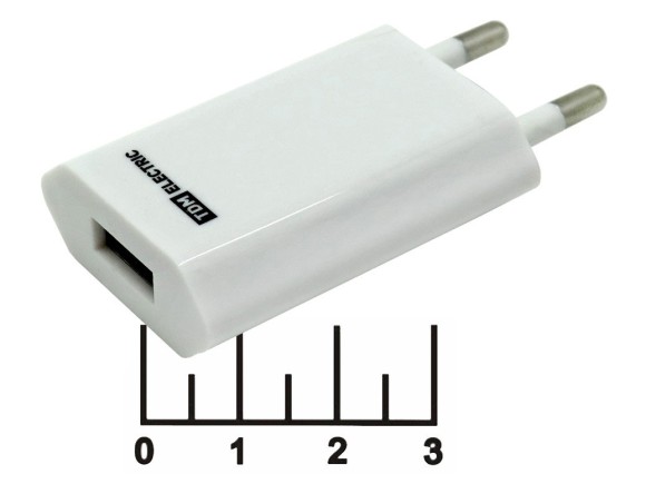 Сетевое зарядное устройство USB 5V 1A TDM (белый) (SQ1810-0001)
