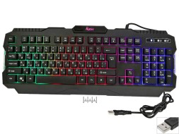 Клавиатура компьютерная USB проводная Smartbuy SBK-308G-K с подсветкой