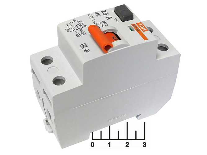 УЗО 25A/30мА 2-полюсный ВД1-63 TDM