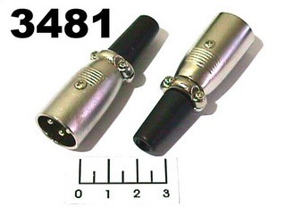 Разъем XLR штекер металл короткий (JD-396/1-505)