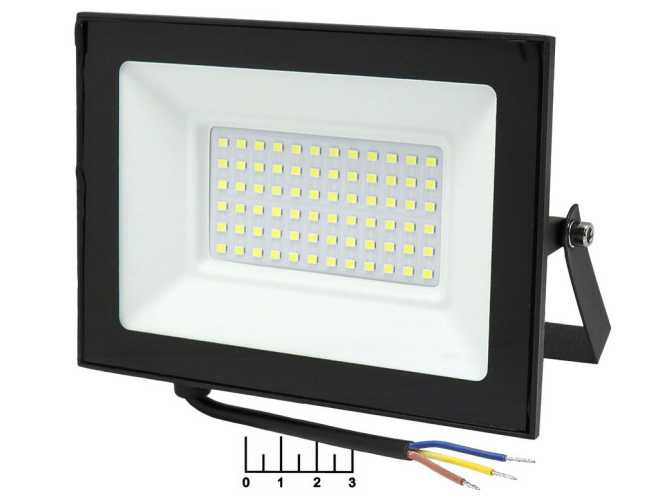 Прожектор светодиодный 220V 70W 72LED 6500K белый холодный General IP65 (403113) (-40...+40C)