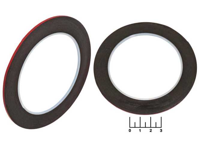 Скотч двухсторонний 2мм*0.3мм*10м черный Amaoe DST-030-2