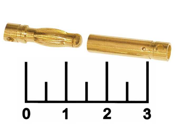 Разъем питания 1pin в комплекте 4мм без корпуса