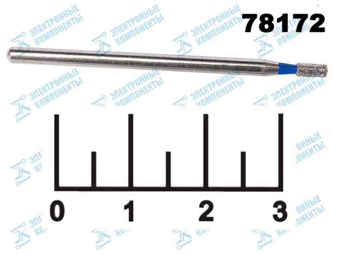 Бор-фреза цилиндр 2.3мм стальной синий №5