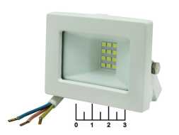 Прожектор светодиодный 220V 10W 12LED 6400K белый холодный SFL90-10 IP65 55070