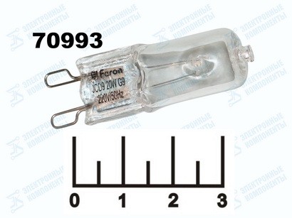 Лампа КГМ 220V 20W G9 прозрачная Feron