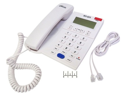 Телефон проводной Ritmix RT-471 (белый)