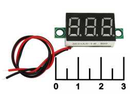 Радиоконструктор вольтметр 3-30V DC светодиодный красный 0.36&amp;quot; 2pin