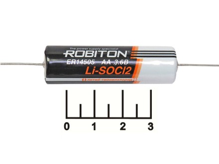 Литиевый элемент AA 3.6V ER14505  Robiton с выводами