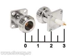 Разъем N гнездо в панель под 4 винта N-P245